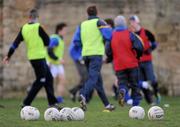 22 January 2012; Tipperary players warm up ahead of the game. McGrath Cup Football Semi-Final, Tipperary v University College Cork, Clonmel Sportsfield, Clonmel, Co. Tipperary. Picture credit: Stephen McCarthy / SPORTSFILE
