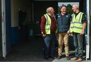 18 June 2017; Stewards Michael Kelly, left, from Stradbally, PJ Kelly, centre, from Timahoe, and Billy Behan, from Portlaoise, Co Laois, in conversation ahead of the Leinster GAA Hurling Senior Championship Semi-Final match between Galway and Offaly at O'Moore Park in Portlaoise, Co Laois. Photo by Seb Daly/Sportsfile