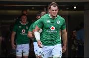 17 June 2017; Ireland captain Rhys Ruddock leads his side out prior to the international rugby match between Japan and Ireland at the Shizuoka Epoca Stadium in Fukuroi, Shizuoka Prefecture, Japan. Photo by Brendan Moran/Sportsfile