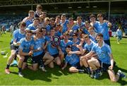 18 June 2017; Dublin players celebrate following their side's victory during the Leinster U17 Hurling Championship Final match between Dublin and Kilkenny at O'Moore Park in Portlaoise, Co Laoise Photo by Seb Daly/Sportsfile