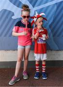 18 June 2017; Cork supporters Aoife, aged 9, and Shane O'Sullivan, aged 6, from Glengarriff ahead of the Munster GAA Hurling Senior Championship Semi-Final match between Waterford and Cork at Semple Stadium in Thurles, Co Tipperary.  Photo by Ray McManus/Sportsfile