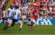 18 June 2017; Bill Cooper of Cork in action against Stephen Bennett, left, and Jamie Barron of Waterford during the Munster GAA Hurling Senior Championship Semi-Final match between Waterford and Cork at Semple Stadium in Thurles, Co Tipperary.  Photo by Piaras Ó Mídheach/Sportsfile