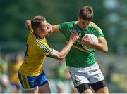 18 June 2017; Shane Moran of Leitrim in action against of Niall McInerney of Roscommon during the Connacht GAA Football Senior Championship Semi-Final match between Roscommon and Leitrim at Dr Hyde Park in Roscommon. Photo by David Maher/Sportsfile