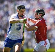 18 June 2017; Maurice Shanahan of Waterford in action against Damien Cahalane of Cork during the Munster GAA Hurling Senior Championship Semi-Final match between Waterford and Cork at Semple Stadium in Thurles, Co Tipperary.  Photo by Ray McManus/Sportsfile
