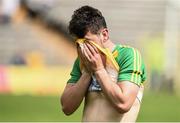 18 June 2017; A dejected Ryan McHugh of Donegal comes off the pitch after the Ulster GAA Football Senior Championship Semi-Final match between Tyrone and Donegal at St Tiernach's Park in Clones, Co. Monaghan. Photo by Oliver McVeigh/Sportsfile