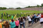 18 June 2017; A general view of the teams on parade before the Ulster GAA Football Senior Championship Semi-Final match between Tyrone and Donegal at St Tiernach's Park in Clones, Co. Monaghan. Photo by Oliver McVeigh/Sportsfile