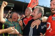 18 June 2017; Cork supporters congratulate Cork manager Kieran Kingston, second from right, and selector Diarmuid O'Sullivan after the Munster GAA Hurling Senior Championship Semi-Final match between Waterford and Cork at Semple Stadium in Thurles, Co Tipperary. Photo by Ray McManus/Sportsfile