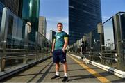 19 June 2017; Paddy Jackson of Ireland poses for a portrait after an Ireland rugby press conference at the Conrad Hotel in Tokyo, Japan. Photo by Brendan Moran/Sportsfile