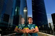 19 June 2017; Paddy Jackson of Ireland poses for a portrait after an Ireland rugby press conference at the Conrad Hotel in Tokyo, Japan. Photo by Brendan Moran/Sportsfile
