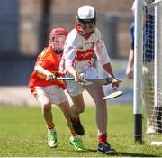 18 June 2017; Shane Finn-Butler of Feathar-St Mogues, Co Wexford in action against Horeswood, Co Wexford during the Division 5 Final between Feathar-St Mogues, Co Wexford and Horsewood, Co. Wexfordat the John West Féile na nGael national competition which took place this weekend across Carlow, Kilkenny and Waterford. This is the second year that the Féile na nGael and Féile Peile na nÓg have been sponsored by John West, one of the world’s leading suppliers of fish. The competition gives up-and-coming GAA superstars the chance to participate and play in their respective Féile tournament, at a level which suits their age, skills and strengths. Photo by Matt Browne/Sportsfile