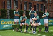 19 June 2017; As a long-standing sponsor of the GAA Hurling All-Ireland Senior Championship, Centra today launched #WeAreHurling, which celebrates the passion displayed by all of those in Ireland’s collective hurling community. #WeAreHurling reinforces Centra’s commitment to local communities across Ireland by shining a light on the many people who devote their lives to the game – making our national sport a pillar of Irish pride. Pictured today in attendance are, from left, former Cork hurler and All-Ireland winner Seán Óg O hAilpín, Wexford hurler Lee Chin, Kilkenny hurler Michael Fennelly, former Kilkenny hurler and ten-time All-Ireland winner Henry Shefflin, and Clare hurler Padraic Collins, during the Centra Hurling Media Launch at Smithfield Square & The Lighthouse Cinema, in Dublin 7. Photo by Seb Daly/Sportsfile