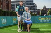 19 June 2017; As a long-standing sponsor of the GAA Hurling All-Ireland Senior Championship, Centra today launched #WeAreHurling, which celebrates the passion displayed by all of those in Ireland’s collective hurling community. #WeAreHurling reinforces Centra’s commitment to local communities across Ireland by shining a light on the many people who devote their lives to the game – making our national sport a pillar of Irish pride. Pictured today in attendance are Clare hurler Padraic Collins, with his grandmother Kate Mary Cremin, during the Centra Hurling Media Launch at Smithfield Square & The Lighthouse Cinema, in Dublin 7. Photo by Seb Daly/Sportsfile