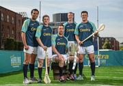19 June 2017; As a long-standing sponsor of the GAA Hurling All-Ireland Senior Championship, Centra today launched #WeAreHurling, which celebrates the passion displayed by all of those in Ireland’s collective hurling community. #WeAreHurling reinforces Centra’s commitment to local communities across Ireland by shining a light on the many people who devote their lives to the game – making our national sport a pillar of Irish pride. Pictured today in attendance are, from left, former Cork hurler and All-Ireland winner Seán Óg O hAilpín, Clare hurler Padraic Collins, Kilkenny hurler Michael Fennelly, former Kilkenny hurler and ten-time All-Ireland winner Henry Shefflin, and Wexford hurler Lee Chin, during the Centra Hurling Media Launch at Smithfield Square & The Lighthouse Cinema, in Dublin 7. Photo by Seb Daly/Sportsfile