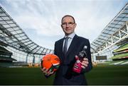 21 June 2017; Republic of Ireland manager Martin O'Neill in attendance during the launch of new partnership between the Football Association of Ireland and iPro Sport, who were announced as the official sports drink of the FAI. Photo by Sam Barnes/Sportsfile