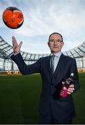 21 June 2017; Republic of Ireland manager Martin O'Neill in attendance during the launch of new partnership between the Football Association of Ireland and iPro Sport, who were announced as the official sports drink of the FAI. Photo by Sam Barnes/Sportsfile