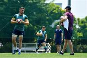 20 June 2017; Jack Conan of Ireland, left, with forwards coach Simon Easterby during squad training at Ichikawa City, in Chiba, Japan. Photo by Brendan Moran/Sportsfile