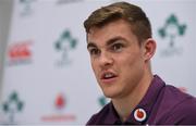 20 June 2017; Garry Ringrose of Ireland during a press conference in Tokyo, Japan. Photo by Brendan Moran/Sportsfile