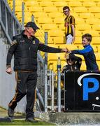 2 April 2017; Kilkenny manager Brian Cody fist bumps a young supporter before the Allianz Hurling League Division 1 Quarter-Final match between Kilkenny and Wexford at Nowlan Park in Kilkenny. Photo by Brendan Moran/Sportsfile