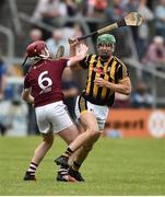 21 June 2017; Alan Muprhy of Kilkenny in action against Darragh Eggerton of Westmeath during the Bord Gáis Energy Leinster GAA Hurling U21 Championship Semi-Final match between Westmeath and Kilkenny at Cusack Park, in Mullingar. Photo by David Maher/Sportsfile