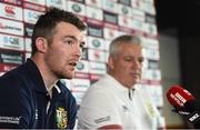 22 June 2017; Peter O'Mahony and British and Irish Lions head coach Warren Gatland during a press conference at QBE Stadium in Auckland, New Zealand. Photo by Stephen McCarthy/Sportsfile