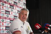 22 June 2017; British and Irish Lions head coach Warren Gatland during a press conference at QBE Stadium in Auckland, New Zealand. Photo by Stephen McCarthy/Sportsfile