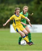 22 June 2017; Emma O'Sullivan of Tipperary Schoolboys/Girls Southern & District League in action against Emma Donovan of Limerick Desmond Schoolboys/Girls League during the Fota Island Resort FAI Gaynor Cup at University of Limerick in Limerick. Photo by Diarmuid Greene/Sportsfile