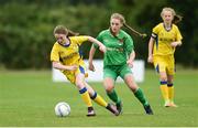 22 June 2017; Emma O'Sullivan of Tipperary Schoolboys/Girls Southern & District League in action against Emma Donovan of Limerick Desmond Schoolboys/Girls League during the Fota Island Resort FAI Gaynor Cup at University of Limerick in Limerick. Photo by Diarmuid Greene/Sportsfile