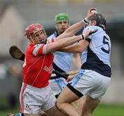 11 February 2012; Liam Watson, Loughgiel Shamrocks, in action against Alan Dempsey, Na Piarsaigh. AIB GAA Hurling All-Ireland Senior Club Championship Semi-Final, Loughgiel Shamrocks, Antrim v Na Piarsaigh, Limerick, Parnell Park, Dublin. Picture credit: Ray McManus / SPORTSFILE