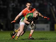 11 February 2012; Patrick Curtin, Kerry, in action against Finnian Moriarty, Armagh. Allianz Football League, Division 1, Round 2, Kerry v Armagh, Austin Stack Park, Tralee, Co. Kerry. Picture credit: Stephen McCarthy / SPORTSFILE
