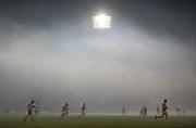 11 February 2012; A general view of action during the first half. The game was subsequently abandoned, due to heavy fog, by referee Marty Duffy before the start of the second half. Allianz Football League, Division 1, Round 2, Mayo v Dublin, McHale Park, Castlebar, Co. Mayo. Picture credit: David Maher / SPORTSFILE