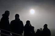 11 February 2012; A general view of spectators looking out over the pitch before referee Marty Duffy abandoned the game, due to heavy fog, before the start of the second half. Allianz Football League, Division 1, Round 2, Mayo v Dublin, McHale Park, Castlebar, Co. Mayo. Picture credit: David Maher / SPORTSFILE