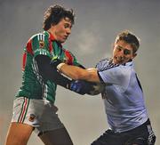 11 February 2012; Eoghan O'Gara, Dublin, in action against Eoghan Reilly, Mayo. Allianz Football League, Division 1, Round 2, Mayo v Dublin, McHale Park, Castlebar, Co. Mayo. Picture credit: David Maher / SPORTSFILE
