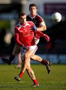 12 February 2012; Paddy Keenan, Louth, in action against Gary Sice, Galway. Allianz Football League, Division 2, Round 2, Galway v Louth, Pearse Stadium, Galway. Picture credit: Ray McManus / SPORTSFILE