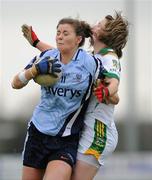 12 February 2012; Natalia Hyland, Dublin, in action against Jenny Rispin, Meath. Bord Gais Energy Ladies National Football League, Division 1, Round 2, Meath v Dublin, Donaghmore Ashbourne GFC, Ashbourne, Co. Meath. Picture credit: Brendan Moran / SPORTSFILE