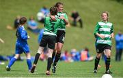 22 June 2017; Jenna Slattery of Limerick County & District Underage League celebrates with team-mate Leah Keogh, no.3, after scoring her side's first goal against Waterford Women's League during the Fota Island Resort FAI u14 Gaynor Cup at University of Limerick in Limerick. Photo by Diarmuid Greene/Sportsfile
