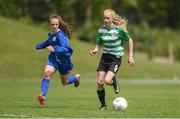 22 June 2017; Aoife Cronin of Limerick County & District Underage League in action against Ciara McKenna of Waterford Women's League during the Fota Island Resort FAI u14 Gaynor Cup at University of Limerick in Limerick. Photo by Diarmuid Greene/Sportsfile