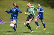 22 June 2017; Aoife Cronin of Limerick County & District Underage League in action against Ciara McKenna of Waterford Women's League during the Fota Island Resort FAI u14 Gaynor Cup at University of Limerick in Limerick. Photo by Diarmuid Greene/Sportsfile