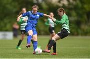 22 June 2017; Caoimhe Power of Waterford Women's League in action against Leah Keogh of Limerick County & District Underage League during the Fota Island Resort FAI u14 Gaynor Cup at University of Limerick in Limerick. Photo by Diarmuid Greene/Sportsfile