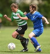 22 June 2017; Jenna Slattery of Limerick County & District Underage League in action against Lillie Elliot of Waterford Women's League during the Fota Island Resort FAI u14 Gaynor Cup at University of Limerick in Limerick. Photo by Diarmuid Greene/Sportsfile