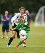 22 June 2017; Michelle Doonan of North Eastern Counties Schoolboys/Girls League in action against Louise McInerney of Kilkenny & District League during the Fota Island Resort FAI u16 Gaynor Cup at University of Limerick in Limerick. Photo by Diarmuid Greene/Sportsfile