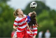 22 June 2017; Aoibhe Noonan of Cork Womens and Schoolgirls soccer league in action against Aine Beehan of Wexford Womens and Wexford Schoolgirls soccer league during the U16 match between Cork Womens and Schoolgirls soccer league and Wexford Schoolgirls soccer league at the University of Limerick in Limerick. Photo by Eóin Noonan/Sportsfile