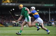 22 June 2017; Tom Morrissey of Limerick in action against Paul Maher of Tipperary during the Bord Gais Energy Munster GAA Under 21 Hurling Quarter-Final match between Limerick and Tipperary at the Gaelic Grounds in Limerick. Photo by Ramsey Cardy/Sportsfile
