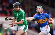 22 June 2017; Barry Murphy of Limerick is tackled by Brian McGrath of Tipperary during the Bord Gais Energy Munster GAA Under 21 Hurling Quarter-Final match between Limerick and Tipperary at the Gaelic Grounds in Limerick. Photo by Ramsey Cardy/Sportsfile