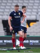 23 June 2017; Jonathan Sexton, right, and Owen Farrell of the British and Irish Lions during their captain's run at Eden Park in Auckland, New Zealand. Photo by Stephen McCarthy/Sportsfile