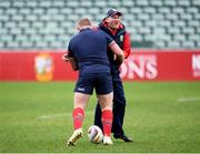 23 June 2017; British & Irish Lions kicking coach Neil Jenkins with Tadhg Furlong during their captain's run at QBE Stadium in Auckland, New Zealand. Photo by Stephen McCarthy/Sportsfile