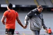 23 June 2017; New Zealand head coach Steve Hansen and Israel Dagg during the New Zealand All Blacks captain's run at Eden Park in Auckland, New Zealand. Photo by Stephen McCarthy/Sportsfile