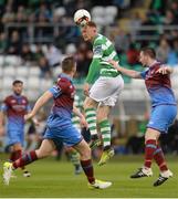 23 June 2017; Gary Shaw of Shamrock Rovers in action against Richie Purdy, left, and Luke Gallagher of Drogheda United during the SSE Airtricity League Premier Division match between Shamrock Rovers and Drogheda United at Tallaght Stadium in Tallaght, Co Dublin. Photo by Piaras Ó Mídheach/Sportsfile