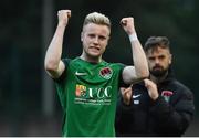 23 June 2017; Kevin O'Connor of Cork City celebrates at the end of the SSE Airtricity League Premier Division match between Derry City and Cork City at Maginn Park in Buncrana, Co Donegal. Photo by David Maher/Sportsfile