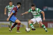 23 June 2017; Brandon Miele of Shamrock Rovers in action against Adam Wixted of Drogheda United during the SSE Airtricity League Premier Division match between Shamrock Rovers and Drogheda United at Tallaght Stadium in Tallaght, Co Dublin. Photo by Piaras Ó Mídheach/Sportsfile