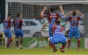 23 June 2017; Colm Deasy of Drogheda United and his team-mates react after a missed chance during the SSE Airtricity League Premier Division match between Shamrock Rovers and Drogheda United at Tallaght Stadium in Tallaght, Co Dublin. Photo by Piaras Ó Mídheach/Sportsfile